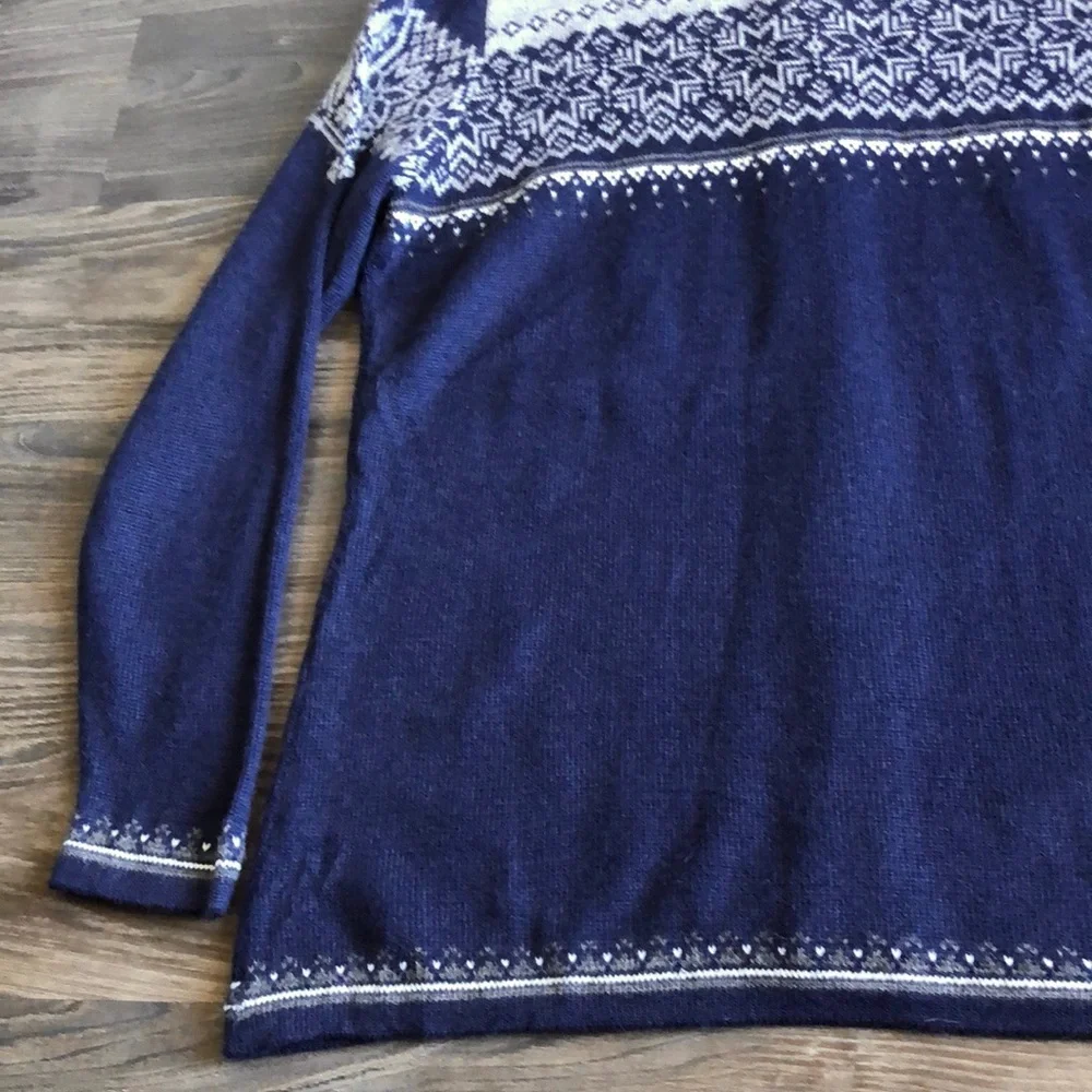 Alpaca Imports Zip Front Sweater Navy Blue XL Alpaca Wool - Picture 9 of 15